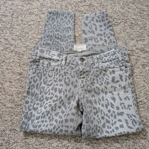 Current Elliott The Stiletto Leopard Print Skinny Jeans Animal Print Womens 28